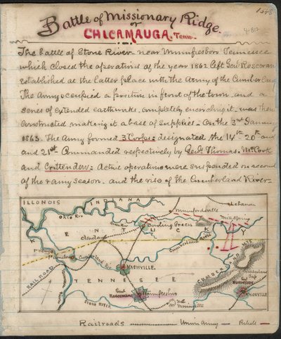 Batalla de Missionary Ridge o Chickamauga, Tenn. LOC gvhs01.vhs00156 de Robert Knox Sneden