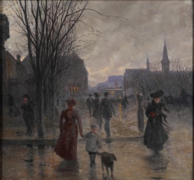 Noche lluviosa en la avenida Hennepin de Robert Koehler