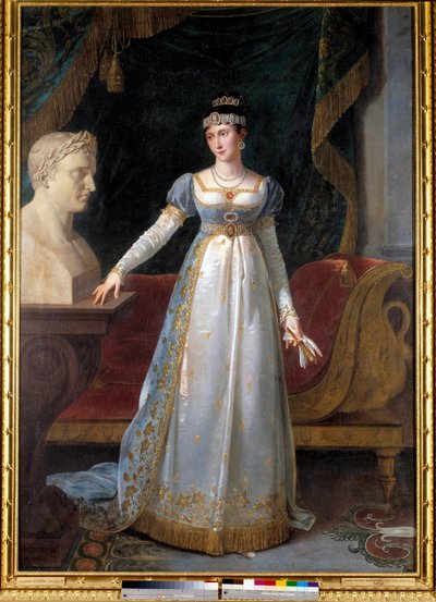 Retrato de cuerpo entero de Marie-Paulette dit Pauline Bonaparte, princesa Borghese (1780-1825), duquesa de Guastalla Pintura de Robert Lefebvre (1755-1830) de Robert Lefebvre