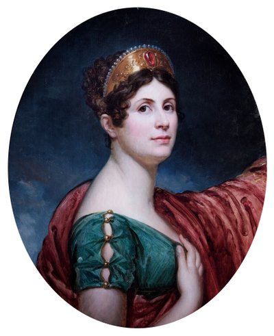 Una dama en traje de corte, se dice que es la emperatriz Josefina, principios del siglo XIX (óleo sobre lienzo) de Robert Lefevre