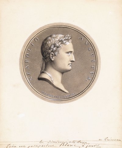 Emperador Napoleón I, de Perfil a la Derecha - Diseño para una Medalla de Robert Lefevre
