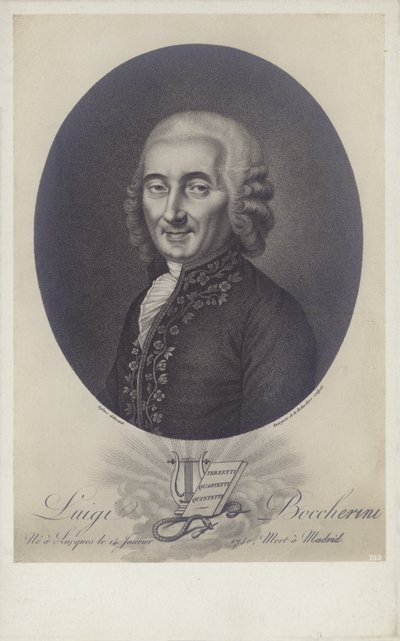 Luigi Boccherini, compositor y violonchelista italiano (1743-1805) de Robert Lefevre