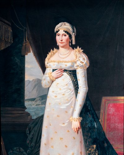 Retrato de Laetitia Bonaparte (Letizia Maria Ramolino) (1750-1836), madre de Napoleón Bonaparte (detalle) de Robert Lefevre