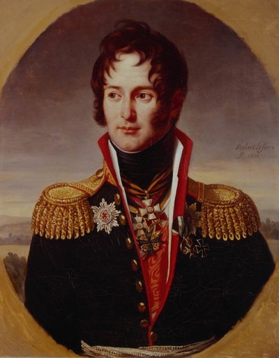 Retrato de Pyotr Alexandrovich Chicherin 1778-1848, 1814 de Robert Lefevre