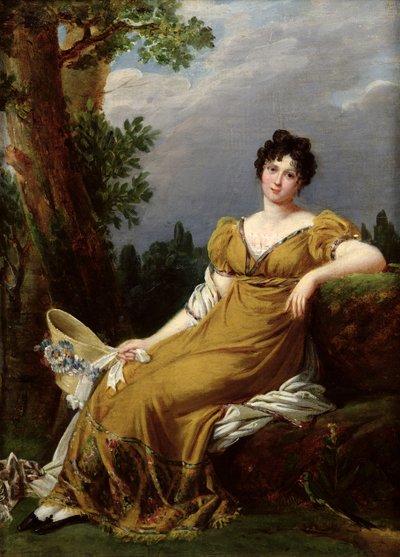 Retrato de una mujer sentada de Robert Lefevre