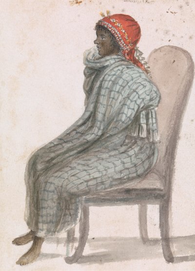 Mujer africana sentada en una silla de Robert Mabon