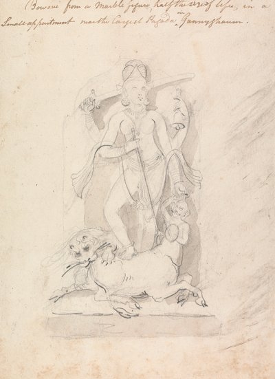 Estatua cerca de la Pagoda Cayish en Gunnyghaum de Robert Mabon