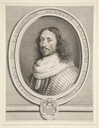 Guillaume de Lamoignon, primer presidente del Parlamento de París (Primer presidente del Parlamento de París) de Robert Nanteuil