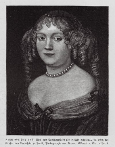 Madame de Sevigne, escritora francesa (grabado) de Robert Nanteuil