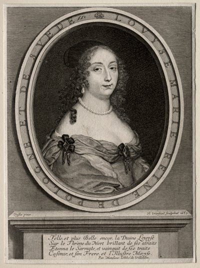 Marie Louise de Gonzague, Reina de Polonia, 1653 de Robert Nanteuil