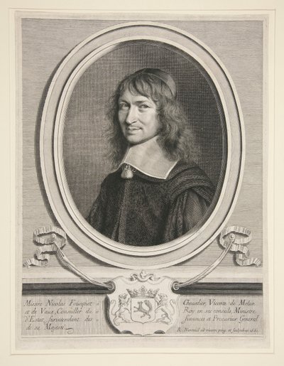 Nicolás Fouquet (Foucquet), vizconde de Melun y de Vaux de Robert Nanteuil