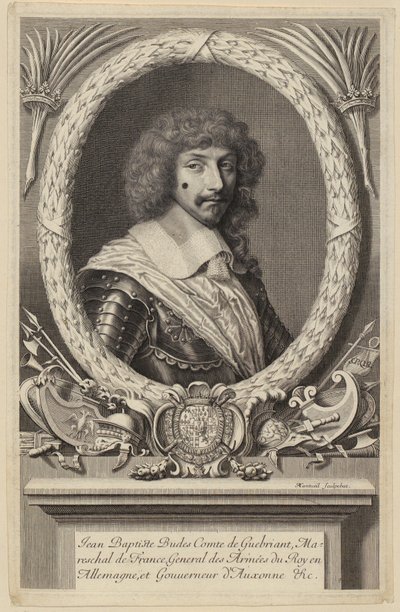 Retrato de Jean Baptiste Budes de Guébriant, mariscal francés de Robert Nanteuil