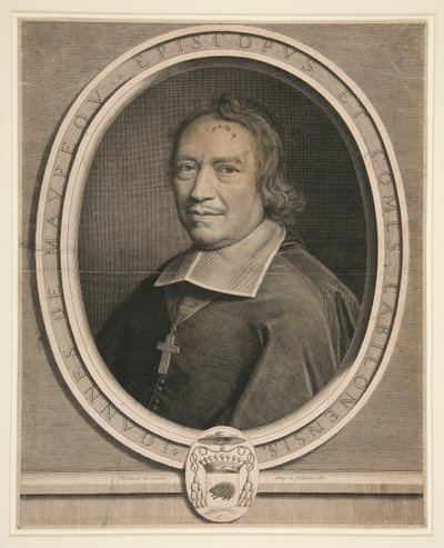 Retrato de Jean de Maupeou, obispo y conde de Chalons-sur-Saone de Robert Nanteuil