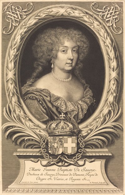 Marie-Jeanne-Baptiste, Duquesa de Saboya de Robert Nanteuil after Laurent Dufour