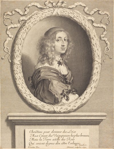 Cristina, Reina de Suecia de Robert Nanteuil after Sébastien Bourdon