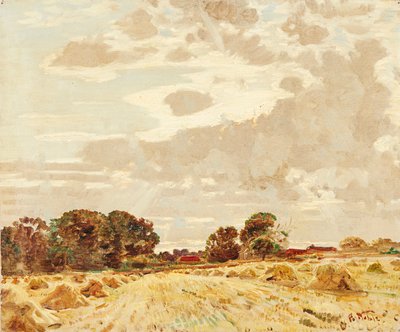 Cosecha en los Knowes, East Linton de Robert Noble