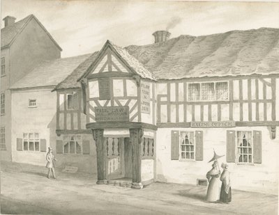 Wolverhampton - Iglesia de San Pedro: dibujo en sepia, 1837 de Robert Noyes