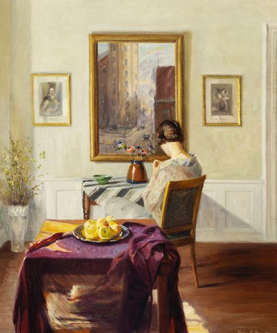Una mujer en un interior de Robert Panitzsch