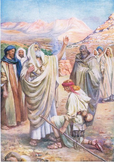 David ungido rey, de El Libro de Imágenes de la Biblia publicado por Thomas Nelson, c.1950 de Robert Payton Reid