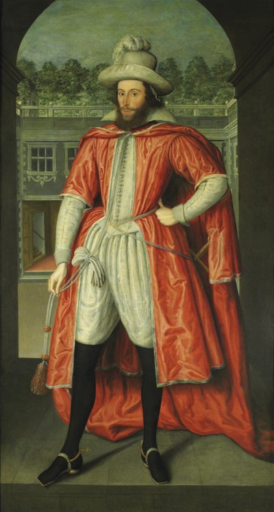 Retrato de William Pope, 1er Conde de Downe 1573-1631 como Caballero del Baño, c. 1610 de Robert Peake the elder