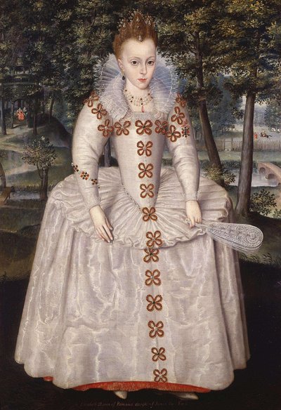 Princesa Isabel (Isabel de Bohemia, "La Reina de Invierno"), 1596-1662, a los siete años. de Robert Peake the elder