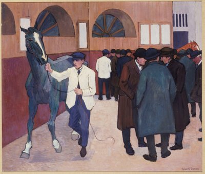 Comerciantes de Caballos en el Barbican, 1918 de Robert Polhill Bevan