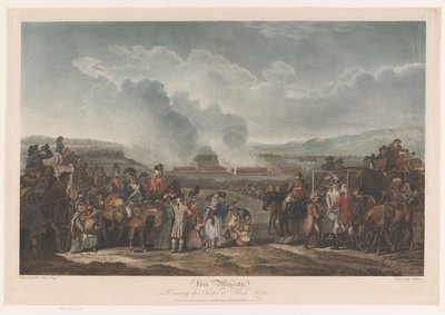 George III observa a sus tropas en Blackheath Su Majestad, revisando sus tropas en Black Heath (título sobre objeto) de Robert Pollard (I)