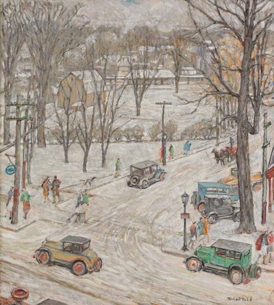 Escena callejera en invierno de Robert Reid
