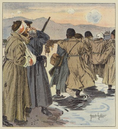 El convoy de heridos tuvo que cruzar varios cursos de agua de Robert Salles