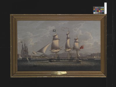 A British Packet Ship On The Clyde (óleo sobre lienzo) de Robert Salmon