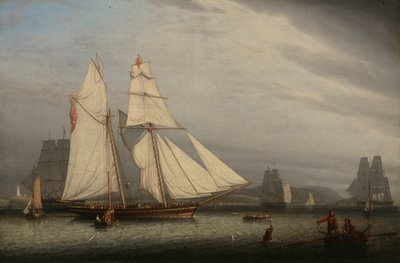 Escena del puerto, 1842 de Robert Salmon