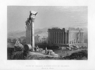 El Gran Templo de Baalbec Heliopolis, Egipto, 1841 de Robert Sands