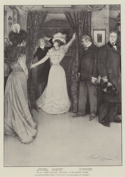 La nueva obra del Sr. H A Jones, Los mentirosos, en el Criterion Theatre de Robert Sauber