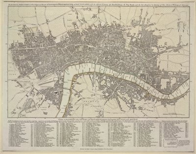Plano de Londres, Westminster y Southwark de Robert Sayer