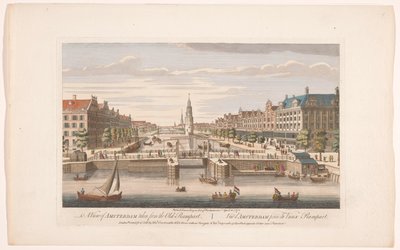 Vista de los Oudeschans en Amsterdam visto desde el IJ Una vista de Ámsterdam tomada desde la antigua muralla (título sobre el objeto) Holanda (título de la serie) de Robert Sayer