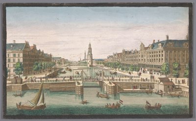 Vista de los Oudeschans en Amsterdam visto desde el IJ Una vista de Ámsterdam tomada desde la antigua muralla (título sobre el objeto) Holanda (título de la serie) de Robert Sayer