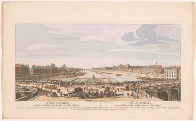 Vista del Pont Neuf sobre el río Sena en París, mirando hacia el Pont Royal Una vista de París, tomada desde el medio de Pont Neuf hacia Pont Royal (...) (título sobre objeto) París (título de la serie) de Robert Sayer