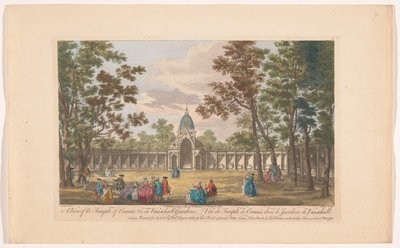 Gezicht op de Temple of Comus en Vauxhall Gardens te Londen Una vista del Templo de Comus &c. en Vauxhall Gardens (título sobre objeto) Ranelagh Gardens en Vauxhall Gardens (título de la serie) de Robert Sayer