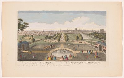 Vista del parque de Saint James en Londres visto desde Buckingham House A Prospect of St. James