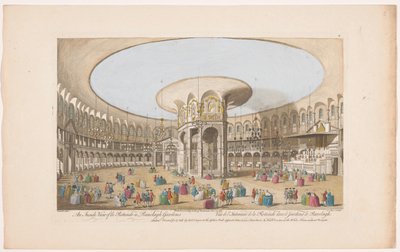 Vista del interior de la rotonda en Ranelagh Gardens en Londres Una vista interior del Rotundo en Ranelagh Gardens (título sobre el objeto) Ranelagh Gardens y Vauxhall Gardens (título de la serie) de Robert Sayer
