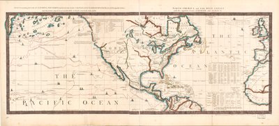 	Carta que contiene las costas de California, Nueva Albión y los descubrimientos rusos al norte; con la península de Kamtschatka, en Asia, frente a ella; y las islas, dispersas en el Océano Pacífico, al norte de la línea. América del Norte y el Oeste de Robert Sayer And John Bennett