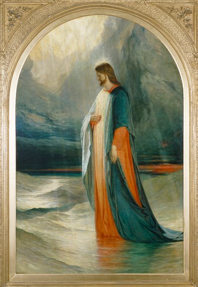 Jesús fue hacia ellos, caminando sobre el mar, siglo XIX de Robert Scott Lauder