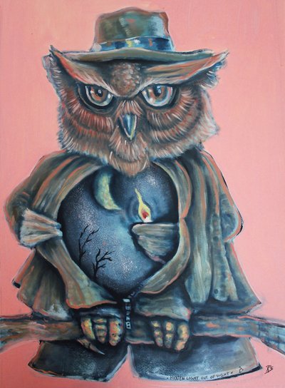 Luz nocturna «Búho sabio» de Robert Sigaard