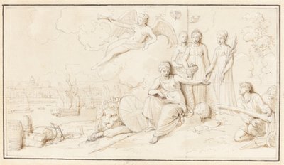 Una alegoría del poder mercantil de Gran Bretaña de Robert Smirke