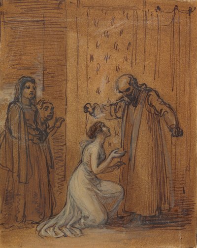 Capuleto se ensaña con su hija Julieta de Robert Smirke