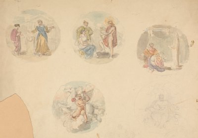 Cinco viñetas de escenas de la Antigüedad de Robert Smirke
