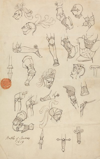 Estudios para la armadura de Robert Smirke