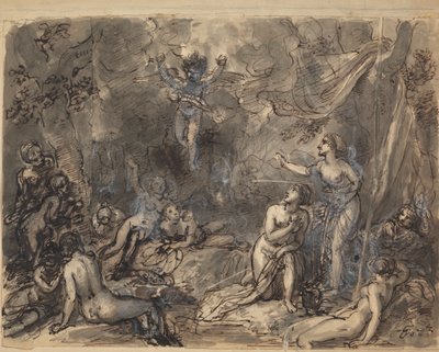Estudio de figuras desnudas en una zona boscosa de Robert Smirke
