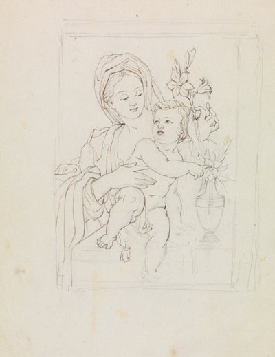 Estudio de una mujer y un niño de Robert Smirke