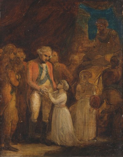 Los dos hijos de Tipu Sahib, sultán de Mysore, entregados como rehenes al general Cornwallis de Robert Smirke